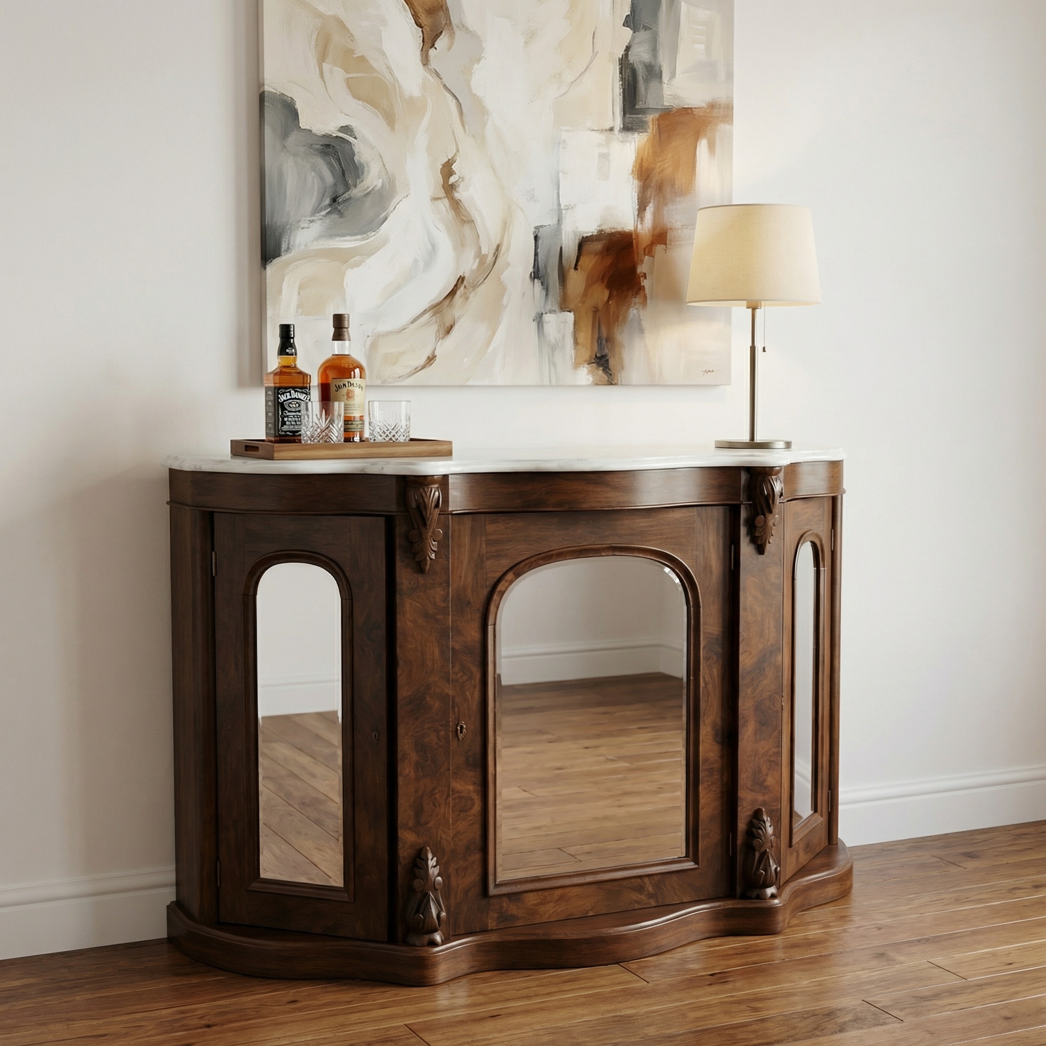 Sideboard with marble top