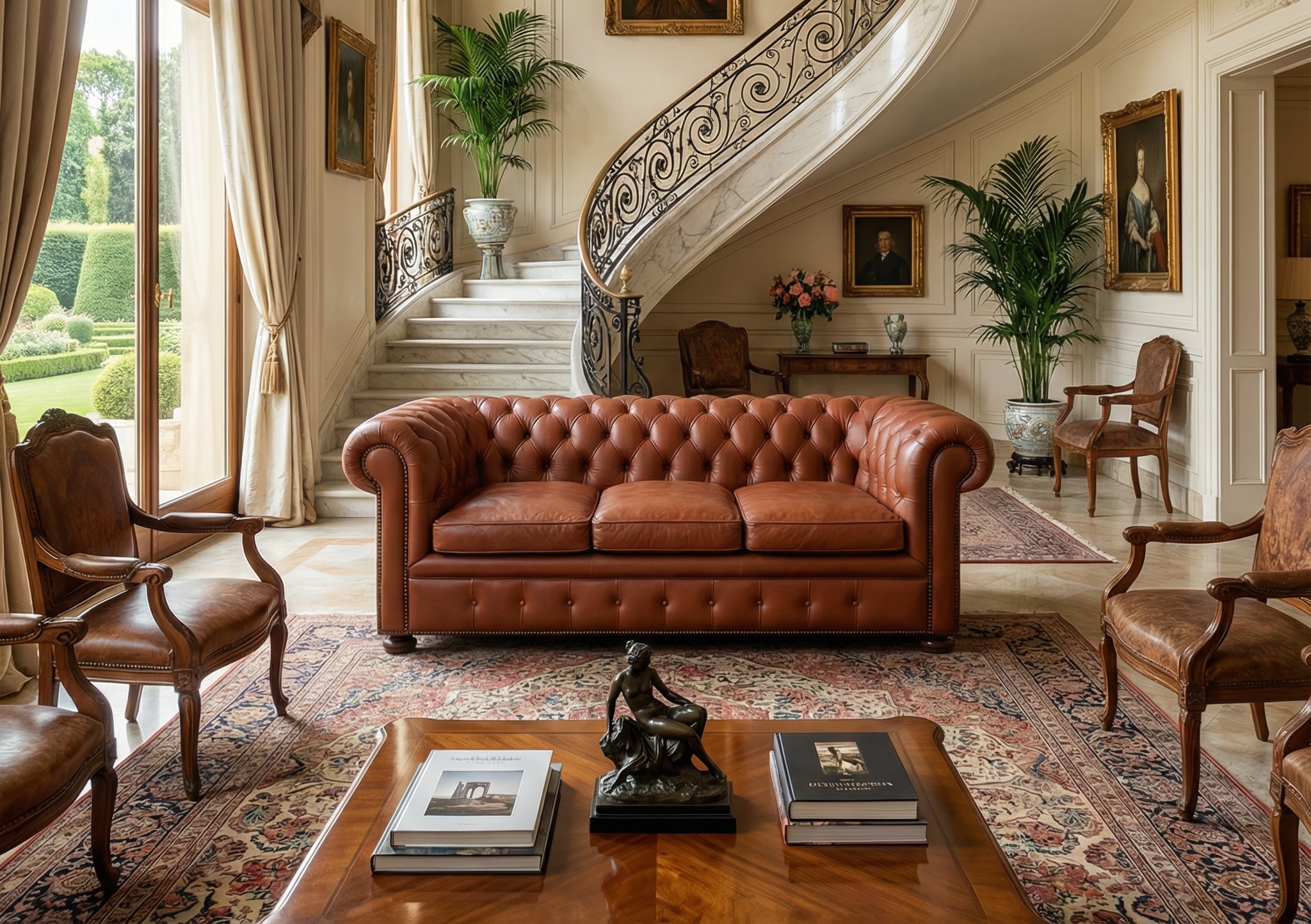 Chesterfield sofà - L 202 cm