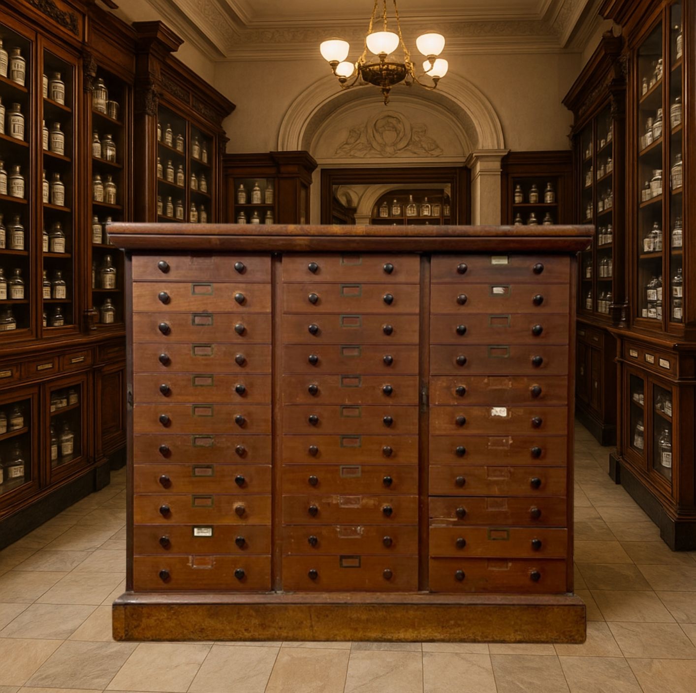 Pharmacy Chest with 33 drawers