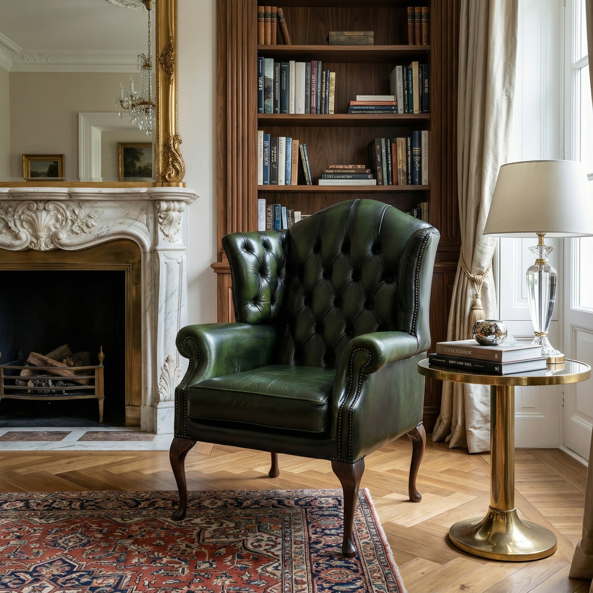 Chesterfield Queen Ann armchair (by Thomas Lloyd)