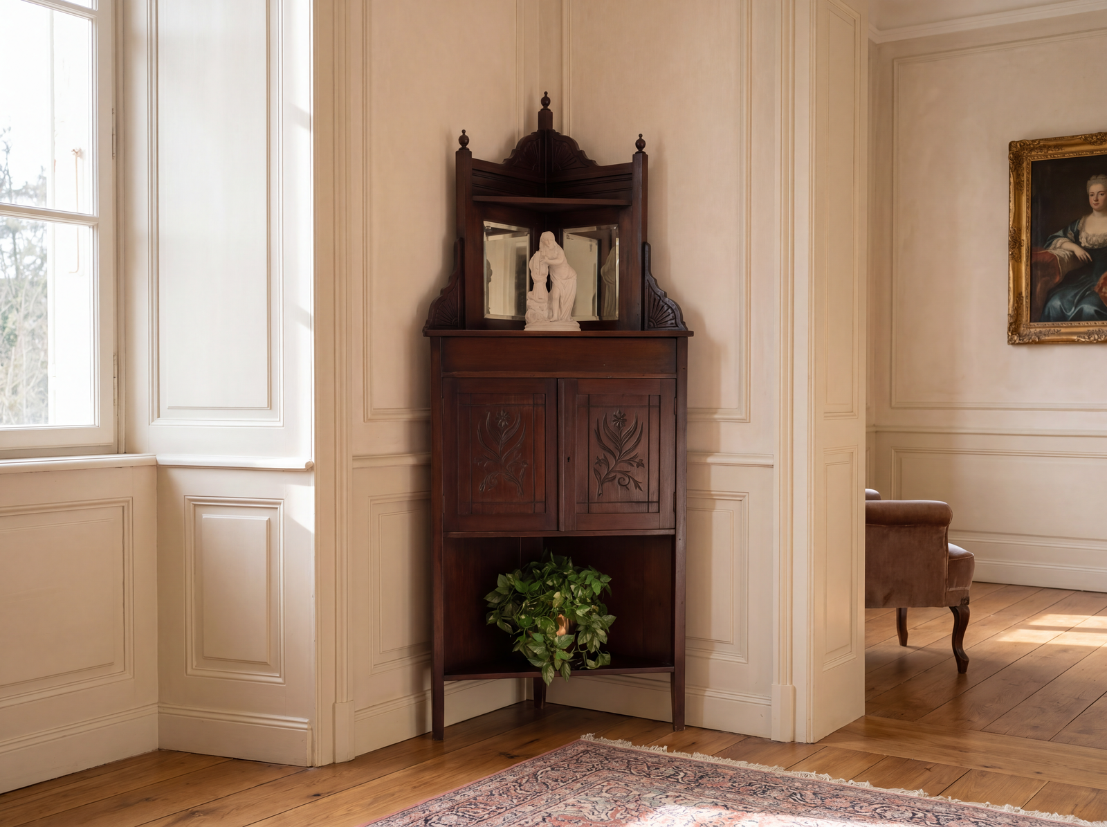 Corner cabinet with original mirror — 1