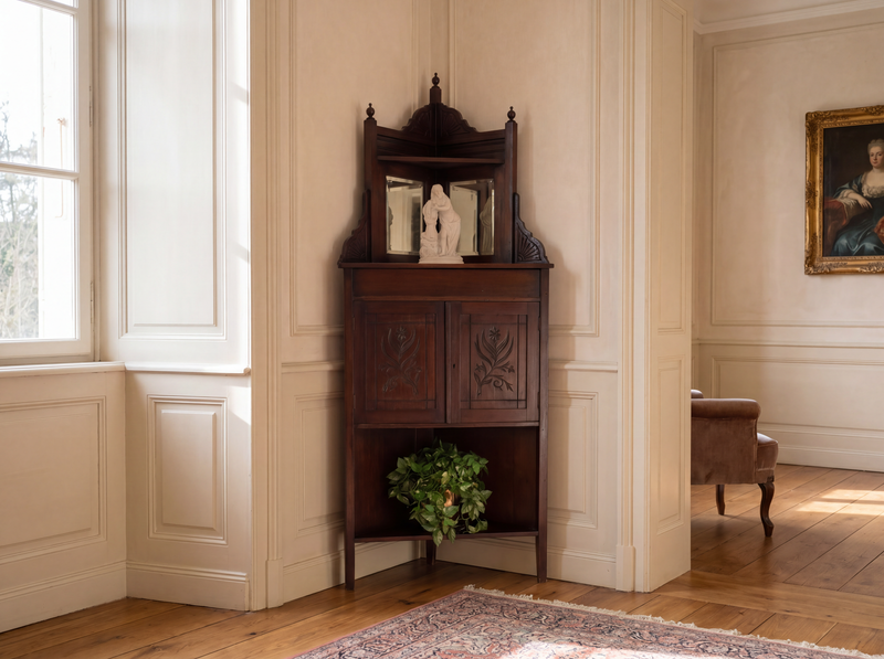 Corner cabinet with original mirror