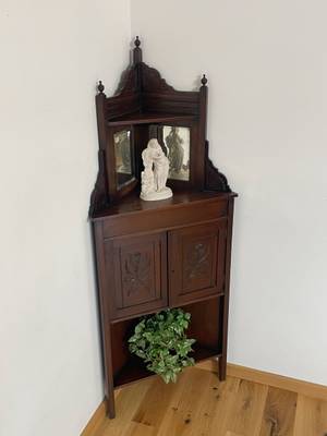 Corner cabinet with original mirror thumbnail 3