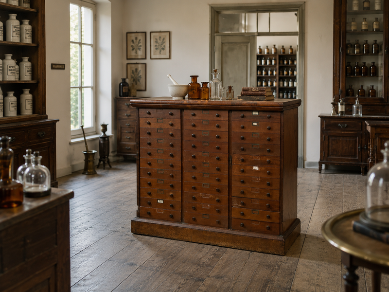Pharmacy Chest with 33 drawers