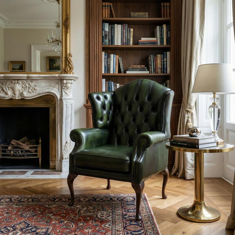 Chesterfield Queen Ann armchair (by Thomas Lloyd)