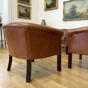 Set 4 leather armchairs thumbnail 2