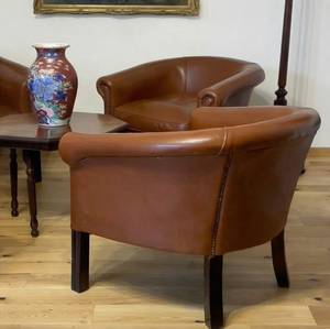 Set 4 leather armchairs thumbnail 3