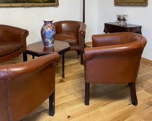 Set 4 leather armchairs thumbnail 4