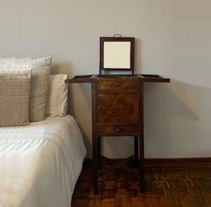 Bedside cabinet with retractable mirror thumbnail 2