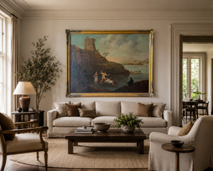 Italian "Capriccio" oil on canvas - 157 x 120 cm thumbnail 1