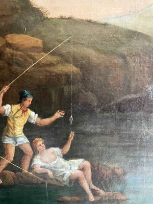 Italian "Capriccio" oil on canvas - 157 x 120 cm thumbnail 2